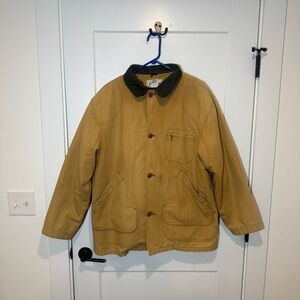 Vintage LL Bean Heavyweight Wool Lined Barn Chore Jacket. Casual, Outdoor, Large